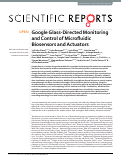 Cover page: Google Glass-Directed Monitoring and Control of Microfluidic Biosensors and Actuators