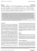 Cover page: Genetic profiles of 103,106 individuals in the Taiwan Biobank provide insights into the health and history of Han Chinese