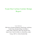 Cover page: Team One Carbon Catcher Design Report