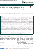 Cover page: A richly interactive exploratory data analysis and visualization tool using electronic medical records