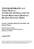 Cover page: TOUGH+HYDRATE v1.2 User's Manual: A Code for the Simulation of System Behavior in Hydrate-Bearing Geologic Media