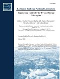 Cover page: Supervisory Controller for PV and Storage Microgrids: