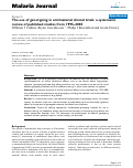 Cover page: The use of genotyping in antimalarial clinical trials: a systematic review of published studies from 1995-2005