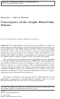 Cover page: Convergence of the Graph Allen–Cahn Scheme