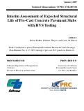 Cover page: Interim Assessment of Expected Structural Life of Pre-Cast Concrete Pavement Slabs