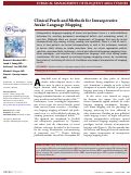 Cover page: Clinical Pearls and Methods for Intraoperative Awake Language Mapping