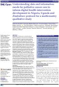 Cover page: Understanding data and information needs for palliative cancer care to inform digital health intervention development in Nigeria, Uganda and Zimbabwe: protocol for a multicountry qualitative study