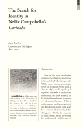 Cover page: The Search for Identity in Nellie Campobellos Cartucho