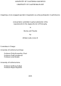 Cover page: Imagining a more engaged spectator: imagination as active participation in performance