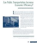 Cover page: Can Public Transportation Increase Economic Efficiency?