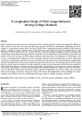 Cover page: A Longitudinal Study of Fitbit Usage Behavior Among College Students