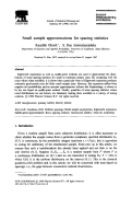 Cover page: Small sample approximations for spacing statistics