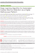 Cover page: Deep Learning Algorithm for Automated Cardiac Murmur Detection via a Digital Stethoscope Platform