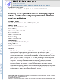 Cover page: Feasibility and acceptability of a mobile messaging program within a church-based healthy living intervention for African Americans and Latinos
