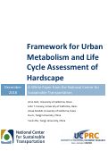 Cover page: Framework for Urban Metabolism and Life Cycle Assessment of Hardscape