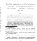 Cover page: Low rank approximation in G0W0 calculations