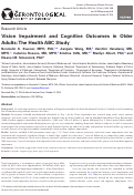Cover page: Vision Impairment and Cognitive Outcomes in Older Adults: The Health ABC Study.