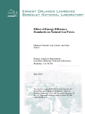 Cover page: Effect of Energy Efficiency Standards on Natural Gas Prices