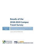 Cover page: Results of the 2018-19 Campus Travel Survey