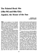 Cover page: The Painted Rock Site (SBa-502 and SBa-526):  Sapaksi, The House of the Sun