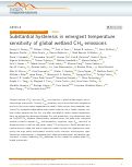 Cover page: Substantial hysteresis in emergent temperature sensitivity of global wetland CH4 emissions