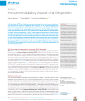 Cover page: Immunomodulatory impact of α-fetoprotein