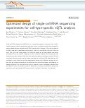 Cover page: Optimized design of single-cell RNA sequencing experiments for cell-type-specific eQTL analysis