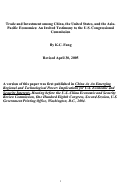 Cover page: Trade and Investment among China, the United States, and the Asia-Pacific Economies: An Invited Testimony to the U.S. Congressional Commission
