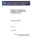 Cover page: Pathways to Educational Homogamy in Marital and Cohabiting Unions