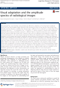 Cover page: Visual adaptation and the amplitude spectra of radiological images