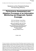 Cover page: Performance assessment and adoption processes of an information 
monitoring and diagnostic system prototype