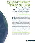 Cover page: Quantified Traveler: Travel Feedback Meets the Cloud to Change Behavior