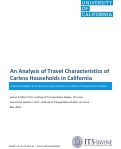 Cover page: An Analysis of Travel Characteristics of Carless Households in California