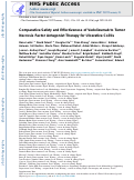 Cover page: Comparative Safety and Effectiveness of Vedolizumab to Tumor Necrosis Factor Antagonist Therapy for Ulcerative Colitis