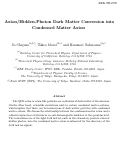 Cover page: Axion/hidden-photon dark matter conversion into condensed matter axion