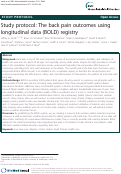 Cover page: Study Protocol: The Back pain Outcomes using Longitudinal Data (BOLD) Registry