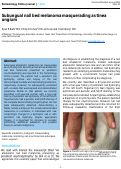 Cover page: Subungual nail bed melanoma masquerading as tinea ungium