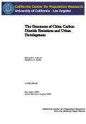 Cover page: The Greenness of Cities: Carbon Dioxide Emissions and Urban Development