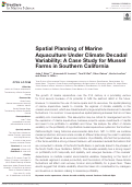 Cover page: Spatial Planning of Marine Aquaculture Under Climate Decadal Variability: A Case Study for Mussel Farms in Southern California