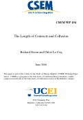 Cover page: The Length of Contracts and Collusion