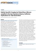 Cover page: Habitat-Specific Foraging by Striped Bass (Morone saxatilis) in the San Francisco Estuary, California: Implications for Tidal Restoration