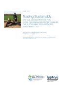 Cover page: Trading Sustainably: Critical considerations for  local groundwater markets under the Sustainable Groundwater Management Act