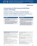 Cover page: Costing Analysis of a Pilot Community Health Worker Program in Rural Nepal