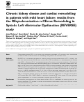 Cover page: Chronic kidney disease and cardiac remodelling in patients with mild heart failure: results from the REsynchronization reVErses Remodeling in Systolic Left vEntricular Dysfunction (REVERSE) study
