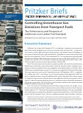 Cover page: Controlling Greenhouse Gas Emissions from Transport Fuels: The Performance and Prospect of California’s Low Carbon Fuel Standard