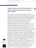 Cover page: Global, Regional, and National Burden of Cardiovascular Diseases for 10 Causes, 1990 to 2015