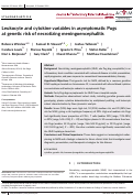 Cover page: Leukocyte and cytokine variables in asymptomatic Pugs at genetic risk of necrotizing meningoencephalitis