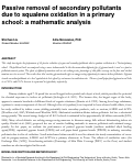 Cover page: Passive removal of secondary pollutants due to squalene oxidation in a primary school: a mathematic analysis