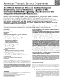 Cover page: An Official American Thoracic Society/European Respiratory Society Statement: Update of the International Multidisciplinary Classification of the Idiopathic Interstitial Pneumonias