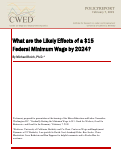 Cover page: Likely Effects of a $15 Federal Minimum Wage by 2024